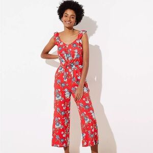 LOFT Vine Tie Front Jumpsuit